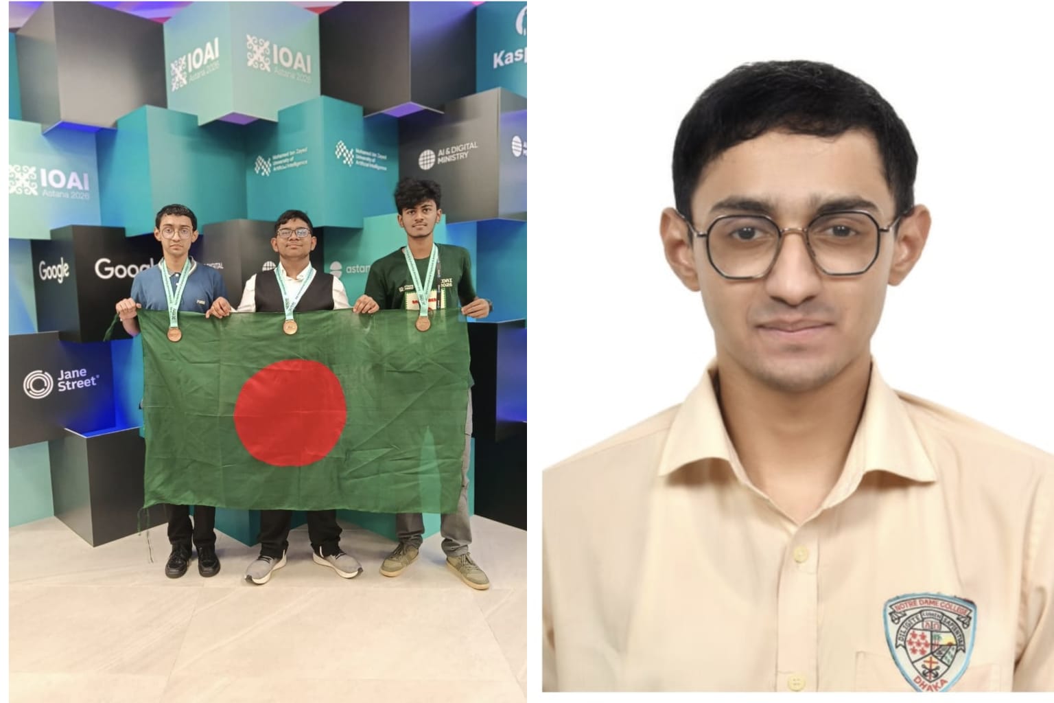 আন্তর্জাতিক এআই অলিম্পিয়াডে ব্রোঞ্জপদক জিতে বোয়ালখালীর মুখ উজ্জ্বল করলেন মোবতাসিম চৌধুরী প্রিয়ম